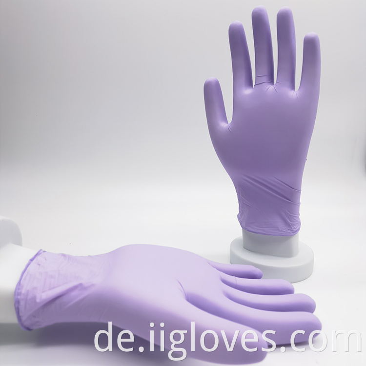 Günstige hochwertige Nitrilhandschuhe pulverfreier Lebensmitteluntersuchung Nitrilhandschuhe Guantes de Nitrilo